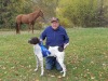 Robert Reynolds and Louie get a ribbon at GSPCO Walking Trial In Rochester Pa